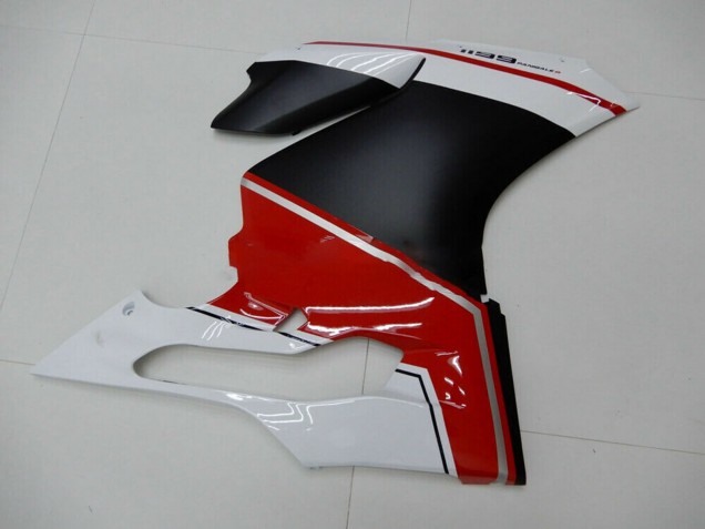 Lojas Carenagens Moto Ducati 1199 2011-2014 - Branco Vermelho Preto Fosco