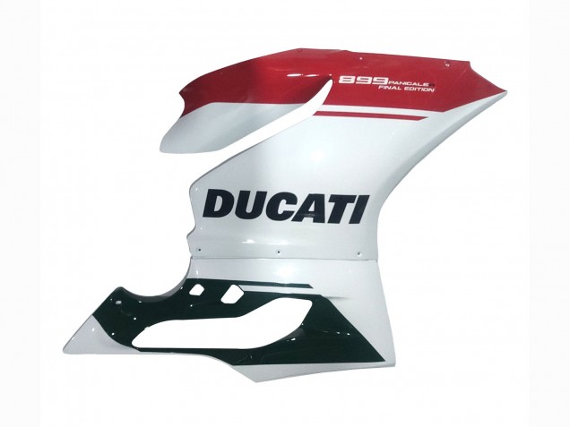 Lojas Carenagens Moto Ducati Panigale 899 2011-2014 - Branco Vermelho Preto Brilhante