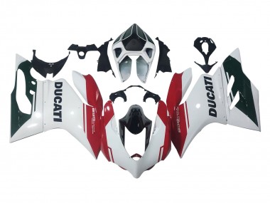 Lojas Carenagens Moto Ducati Panigale 899 2011-2014 - Branco Vermelho Preto Brilhante
