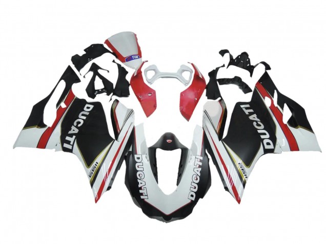 Lojas Carenagens Moto Ducati Panigale 1199 2011-2014 - Branco Vermelho Preto