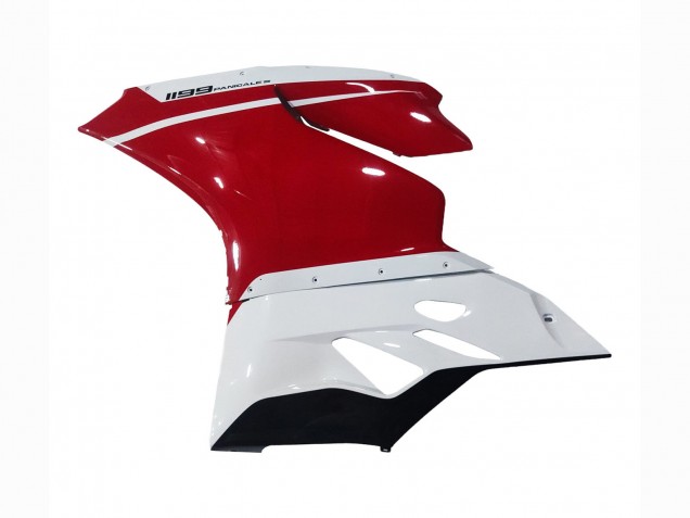 Lojas Carenagens Moto Ducati 1199 2011-2014 - Branco Vermelho Preto Brilhante