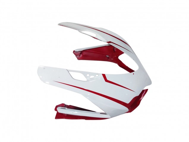 Lojas Carenagens Moto Ducati 1199 2011-2014 - Branco Vermelho Preto Brilhante
