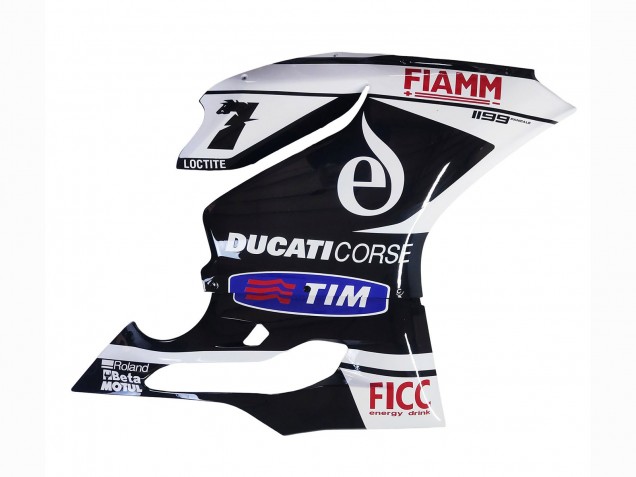Lojas Carenagens Moto Ducati Panigale 899/1199 2011-2014 - Branco Preto Azul Fiamm Ficc 7