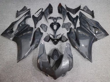 Lojas Carenagens Moto Ducati 959/1299 2015-2020 - Preto Fibra de Carbono Estilo