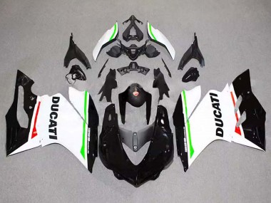 Lojas Carenagens Moto Ducati 1299 2015-2020 - Branco Vermelho Verde Preto Brilhante