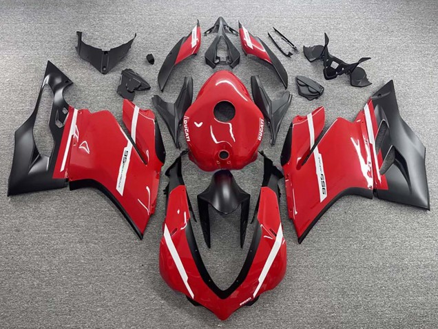 Lojas Carenagens Moto Ducati 959 2015-2020 - Vermelho Preto Fosco