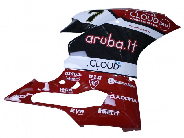 Lojas Carenagens Moto Ducati 959/1299 2015-2020 - Branco Vermelho Preto Aruba 7