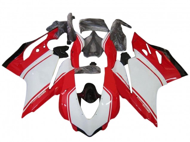 Lojas Kits Carenagem Moto Ducati 959 2015-2020 - Branco Vermelho Preto Brilhante