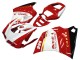 Lojas Carenagens Moto Ducati 996 1993-2005 - Branco Vermelho Ouro Preto Brilhante Corse Performance