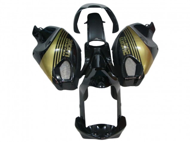 Lojas Carenagens Moto Ducati Monster 696 796 1100 1100S 2008-2012 - Preto Brilhante Ouro
