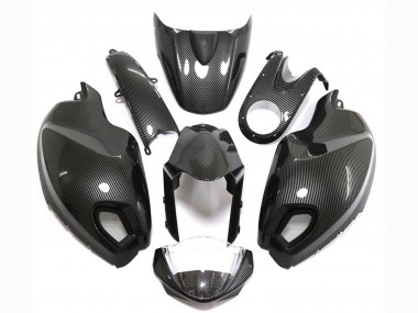 Lojas Carenagens Moto Ducati Monster 696 796 1100 1100S 2008-2012 - Preto Fibra de Carbono Estilo