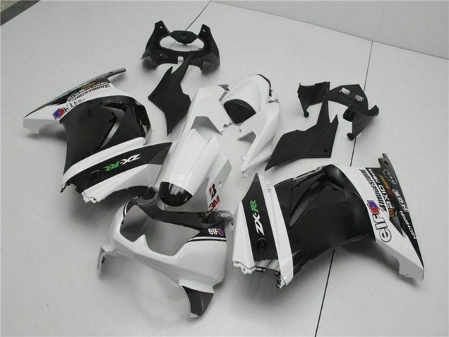 Lojas Carenagens Moto Kawasaki EX250 2008-2012 - Branco Preto Verde