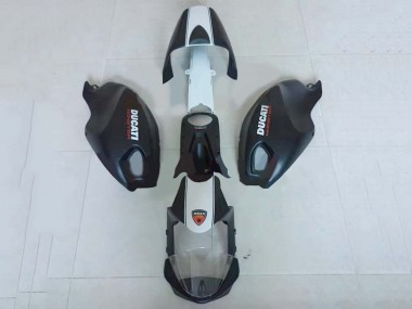 Lojas Carenagens Moto Ducati Monster 696 796 1100 1100S 2008-2012 - Branco Preto Fosco
