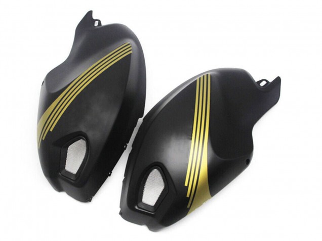 Lojas Carenagens Moto Ducati Monster 696 796 1100 1100S 2008-2012 - Preto Fosco Ouro