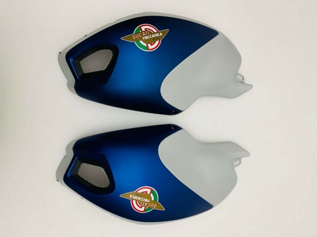 Lojas Carenagens Moto Ducati Monster 696 796 1100 1100S 2008-2012 - Azul Escuro Prata