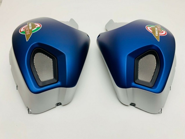 Lojas Carenagens Moto Ducati Monster 696 796 1100 1100S 2008-2012 - Azul Escuro Prata