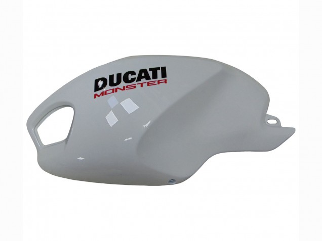 Lojas Carenagens Moto Ducati Monster 696 796 1100 1100S 2008-2012 - Branco Vermelho Preto Brilhante