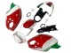 Lojas Carenagem Moto Ducati Monster 696 796 1100 1100S 2008-2012 - Branco Vermelho Verde