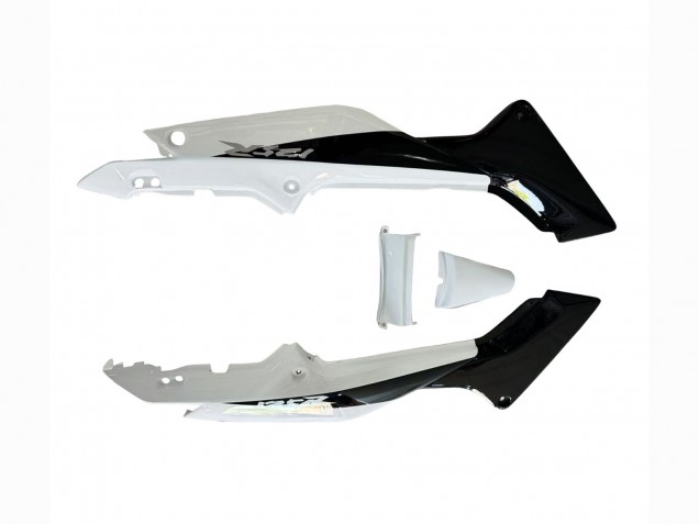 Lojas Carenagens Moto Honda CBR125R 2002-2006 - Branco Preto Brilhante