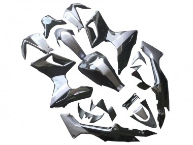 Lojas Carenagens Moto Honda CBR125R 2002-2006 - Prata Preto Brilhante