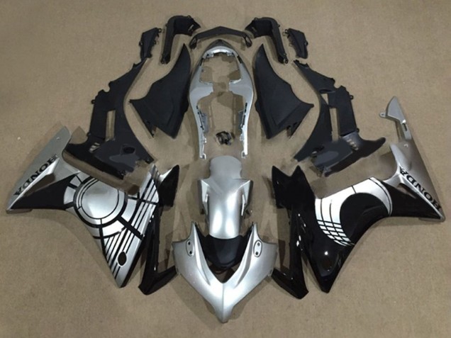 Lojas Carenagens Moto Honda CBR500R 2013-2015 - Prata Preto Brilhante