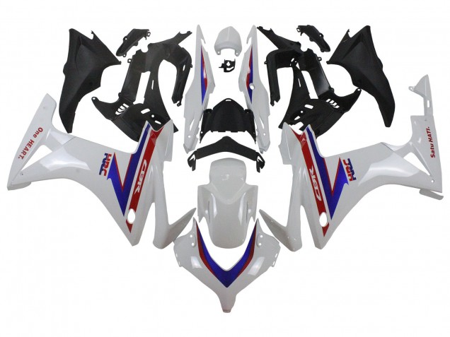 Lojas Carenagens Moto Honda CBR500R 2013-2015 - Branco Vermelho Azul HRC