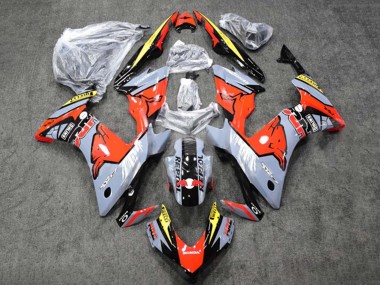 Lojas Carenagens Moto Honda CBR500R 2013-2015 - Nardo Cinzento Brilhante Amarelo Preto Brilhante Repsol HRC Red Bull