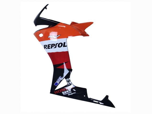 Lojas Carenagens Moto Honda CBR500R 2013-2015 - Laranja Branco Vermelho Preto Brilhante Repsol 3