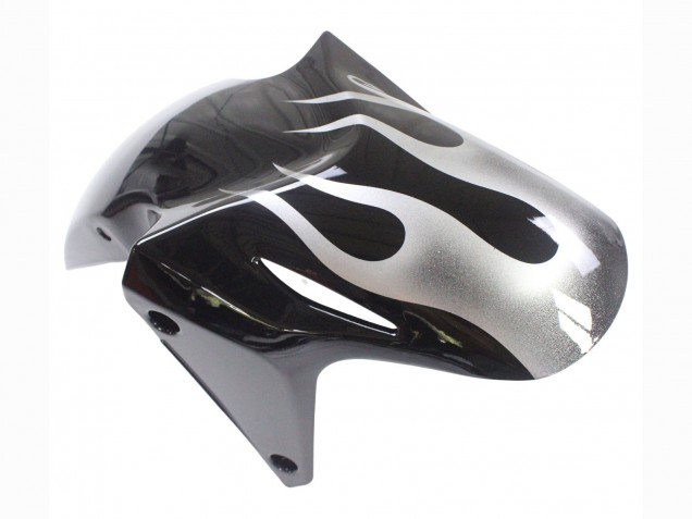 Lojas Carenagens Moto Honda CBR500R 2013-2015 - Preto Brilhante Prata Chama