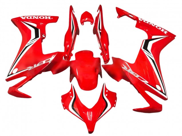 Lojas Carenagens Moto Honda CBR500R 2013-2015 - Vermelho Branco Preto Listra