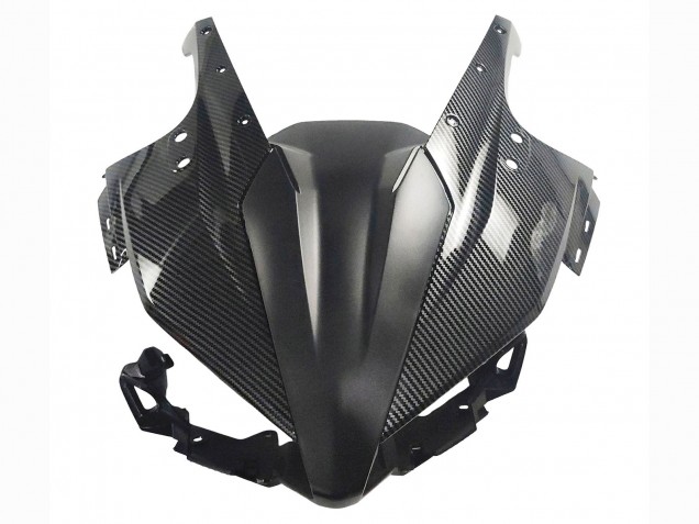 Lojas Carenagens Moto Honda CBR500R 2016-2018 - Preto Fibra de Carbono Vermelho
