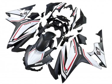 Lojas Carenagens Moto Honda CBR500R 2016-2018 - Branco Vermelho Preto Fosco