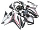 Lojas Carenagens Moto Honda CBR500R 2016-2018 - Branco Vermelho Preto Fosco