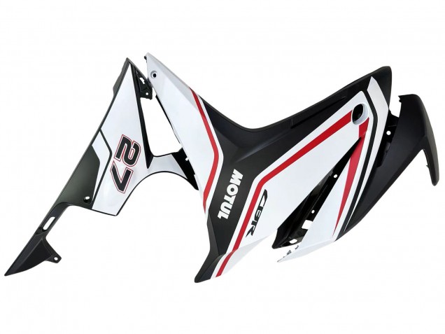 Lojas Carenagens Moto Honda CBR500R 2016-2018 - Branco Vermelho Preto Fosco