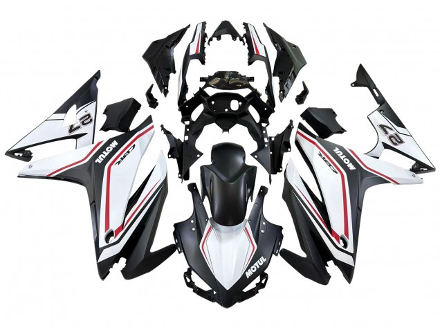 Lojas Carenagens Moto Honda CBR500R 2016-2018 - Branco Vermelho Preto Fosco