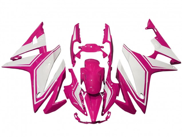 Lojas Carenagens Moto Honda CBR500R 2016-2018 - Rosa Branco
