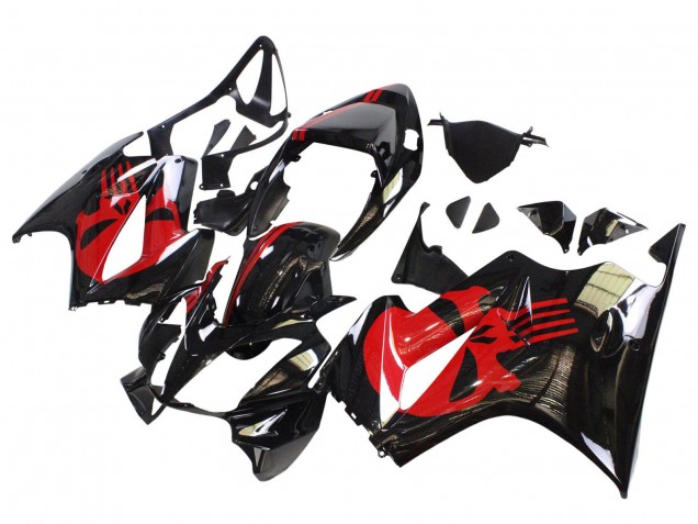 Lojas Carenagens Moto Honda VFR 800 2002-2013 - Preto Brilhante Vermelho