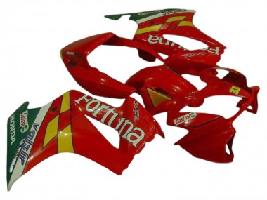 Lojas Carenagens Moto Honda VFR 800 2002-2013 - Vermelho Amarelo Verde Fortuna Castrol Valsir 33