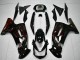 Lojas Carenagens Moto Kawasaki EX650 2006-2008 - Preto Brilhante Vermelho Chama