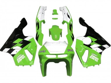 Lojas Carenagens Moto Kawasaki ZX7R 1996-2003 - Branco Verde Preto Brilhante