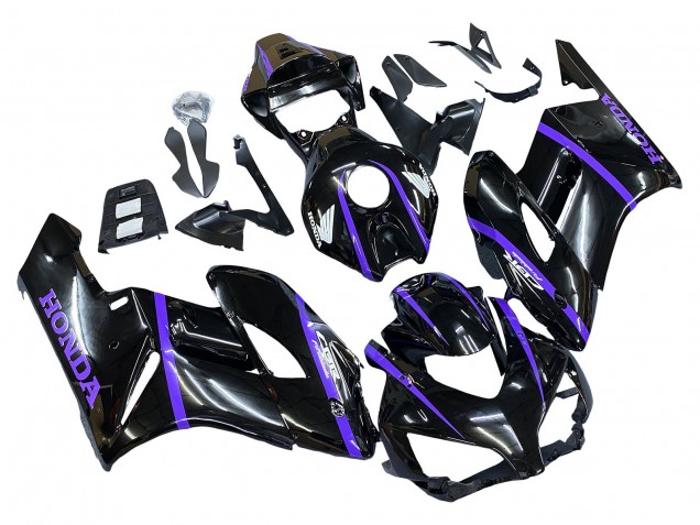 Lojas Carenagens Moto Honda CBR1000RR 2004-2005 - Preto Brilhante Roxo Listra