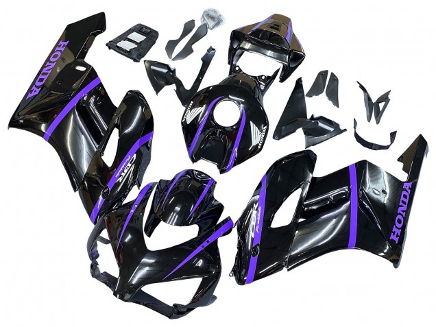 Lojas Carenagens Moto Honda CBR1000RR 2004-2005 - Preto Brilhante Roxo Listra
