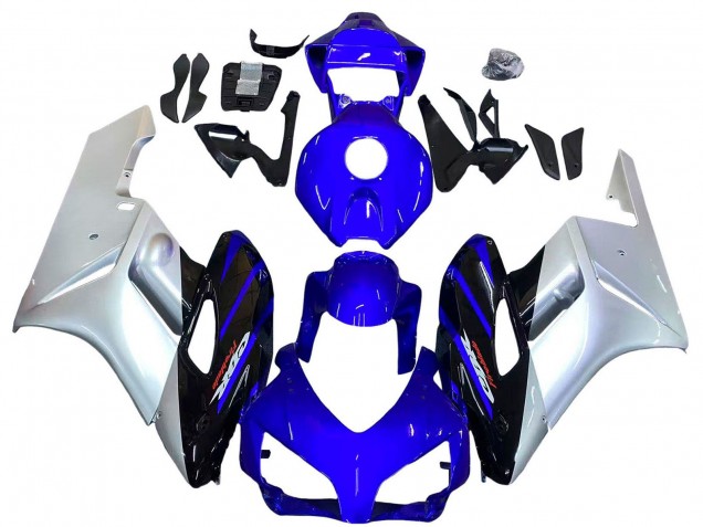 Lojas Carenagens Moto Honda CBR1000RR 2004-2005 - Prata Azul Preto Brilhante