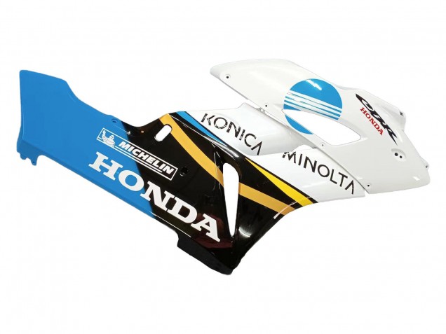 Lojas Carenagens Moto Honda CBR1000RR 2004-2005 - Branco Azul Claro Amarelo Preto Konica Minolta