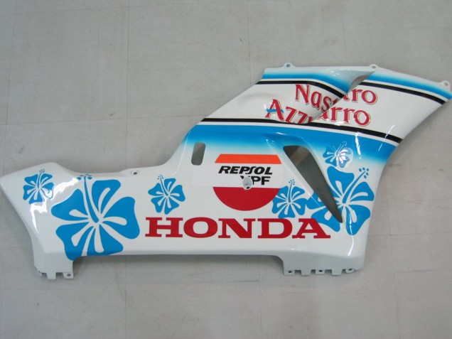 Lojas Carenagens Moto Honda CBR1000RR 2004-2005 - Branco Azul Neve Nastro Azzurro 46
