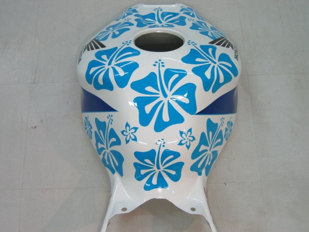 Lojas Carenagens Moto Honda CBR1000RR 2004-2005 - Branco Azul Neve Nastro Azzurro 46