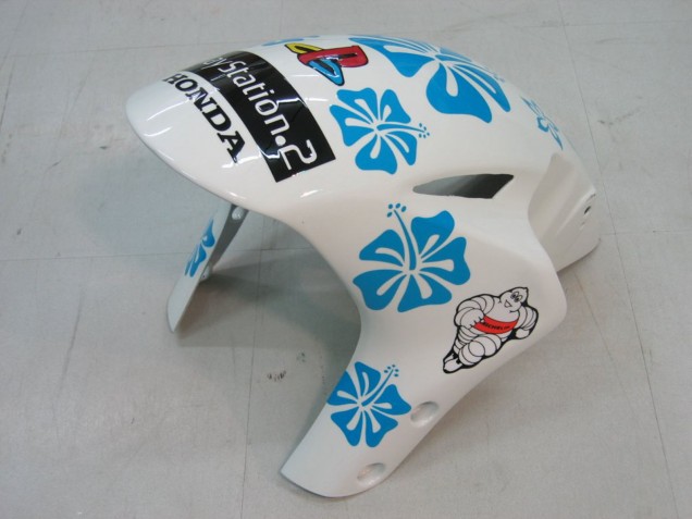 Lojas Carenagens Moto Honda CBR1000RR 2004-2005 - Branco Azul Neve Nastro Azzurro 46