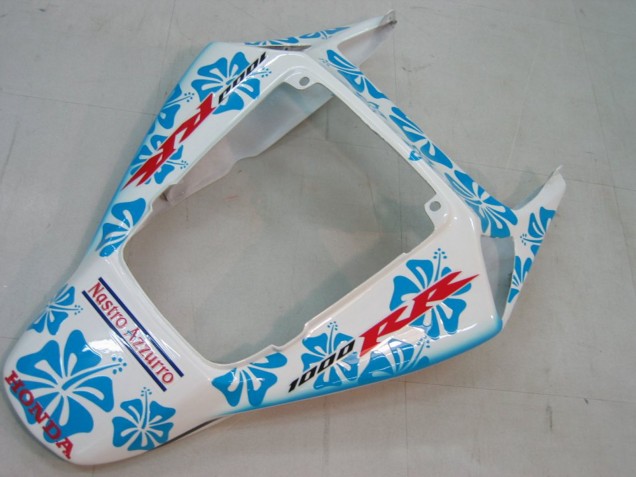 Lojas Carenagens Moto Honda CBR1000RR 2004-2005 - Branco Azul Neve Nastro Azzurro 46