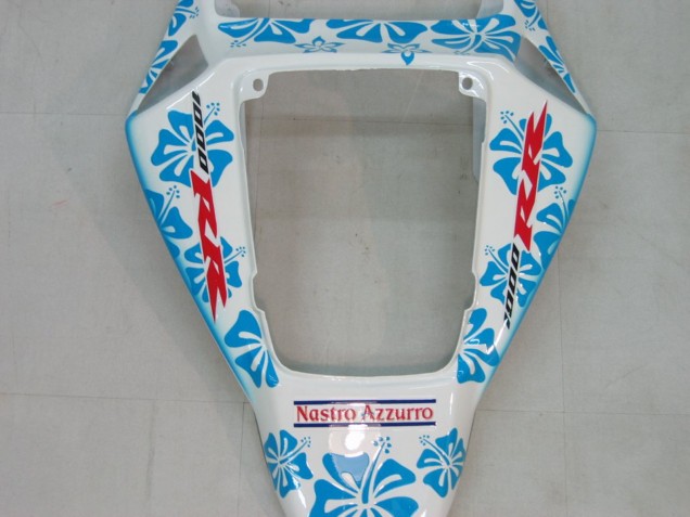 Lojas Carenagens Moto Honda CBR1000RR 2004-2005 - Branco Azul Neve Nastro Azzurro 46