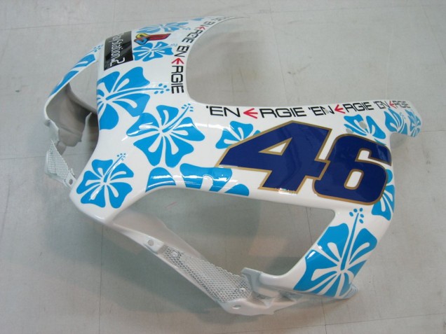 Lojas Carenagens Moto Honda CBR1000RR 2004-2005 - Branco Azul Neve Nastro Azzurro 46